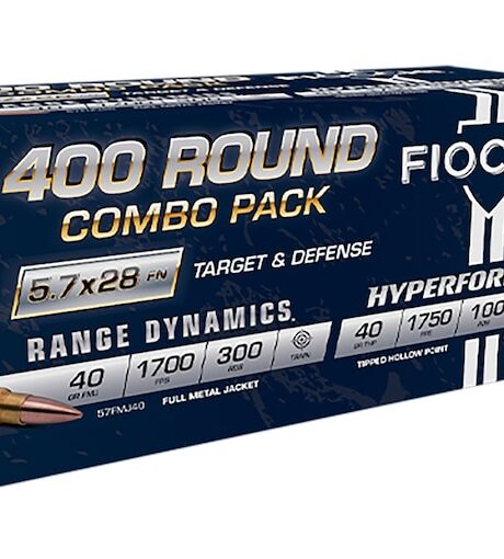Fiocchi Target & Defense Combo Pack 5.7x28mm FN Ammo 40 Grain Full Metal Jacket & Polymer Tip Box of 400