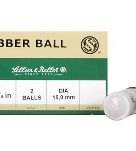 Sellier & Bellot Ammunition 12 Gauge 2-5/8" 15mm Double Rubber Balls Box of 25