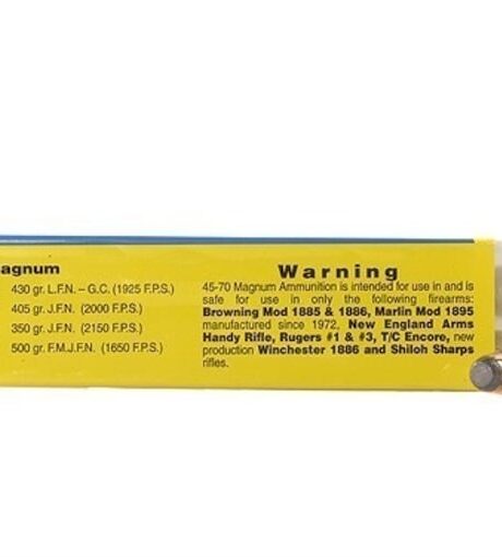 Buffalo Bore 45-70 Government Ammo 405 Grain Jacketed Flat Nose Box of 20