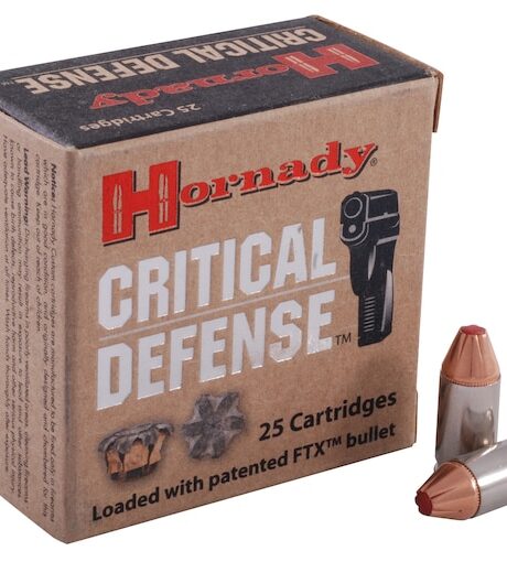 Hornady Critical Defense 380 ACP Ammo 90 Grain Hornady FTX Polymer Tip Box of 25
