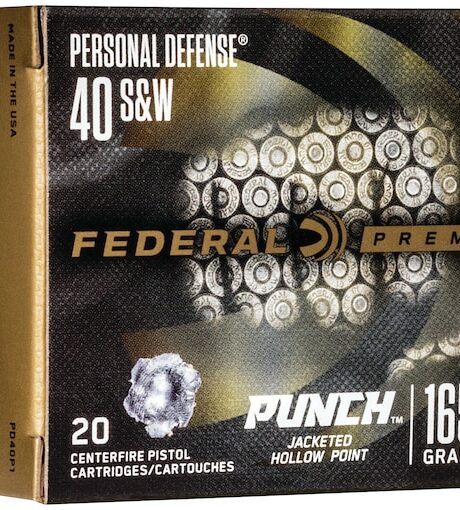 Federal Personal Defense Punch 40 S&W Ammo 165 Grain Jacketed Hollow Point Box of 20