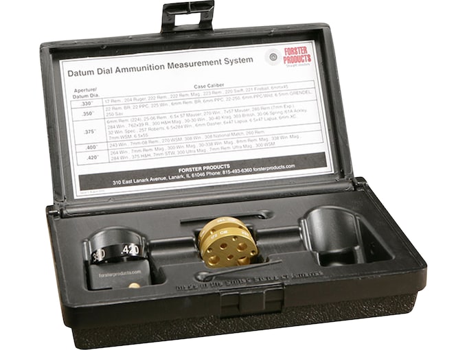 Forster Datum Dial Ammunition Measurement System Complete Kit in Storage Box