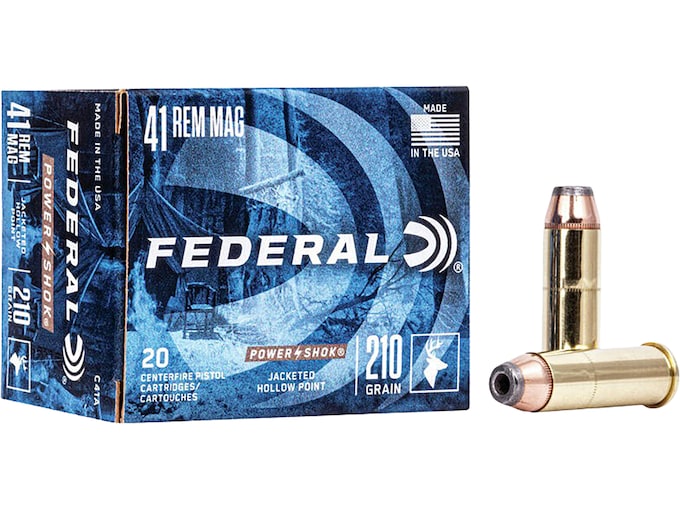 Federal Power-Shok 44 Remington Magnum Ammo 240 Grain Semi-Jacketed Hollow Point Box of 20
