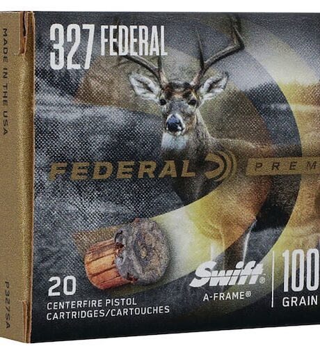 Federal Premium 327 Federal Magnum Ammo 100 Grain Swift A-Frame Jacketed Hollow Point Box of 20