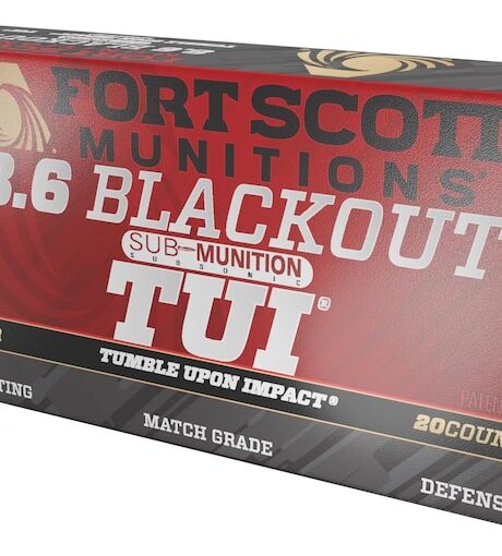 Fort Scott Munitions Subsonic TUI 8.6 Blackout Ammo 285 Grain Solid Lead Free Box of 20