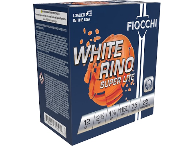 Fiocchi White Rino Super Light Target 12 Gauge Ammo