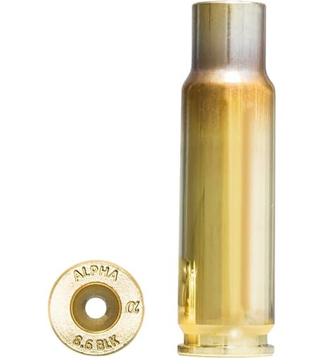 Alpha Munitions 8.6 Blackout Brass Box of 100