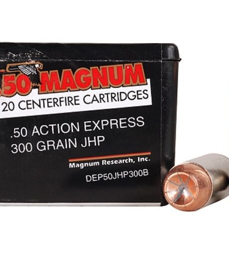 Magnum Research 50 Action Express Ammo 300 Grain Jacketed Hollow Point Box of 20