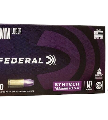 Federal Syntech Training Match 9mm Luger Ammo 147 Grain Federal TSJ Total Synthetic Jacket (TSJ)