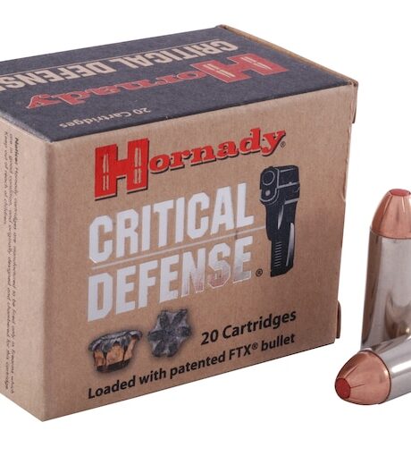 Hornady Critical Defense 45 Colt (Long Colt) Ammo 185 Grain Hornady FTX Polymer Tip Box of 20