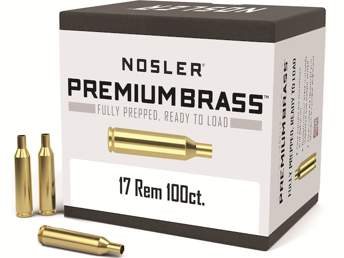 Nosler Custom 17 Remington Brass Box of 100