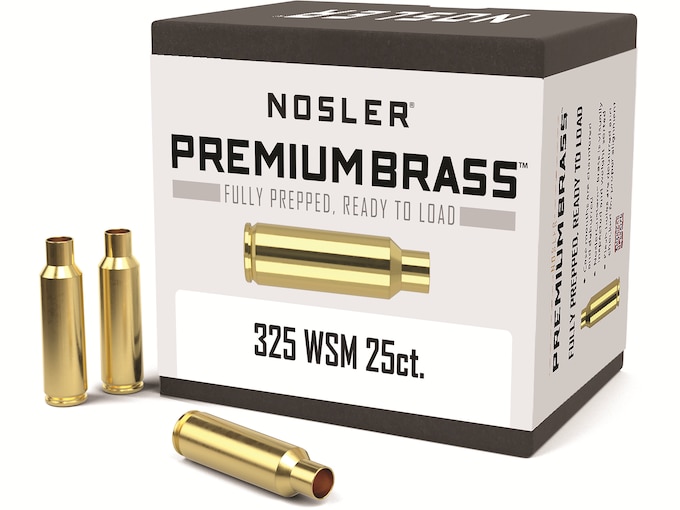 Nosler Custom 325 Winchester Short Magnum (WSM) Brass Box of 25
