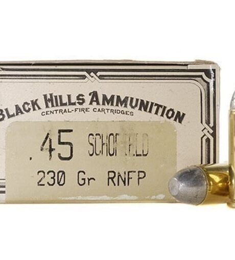 Black Hills Cowboy Action 45 S&W Schofield Ammo 230 Grain Flat Nose
