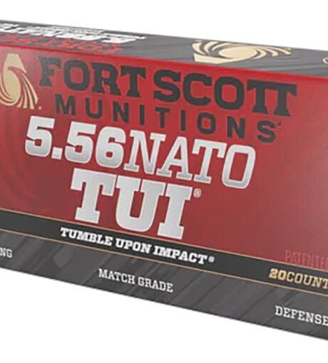 Fort Scott Munitions TUI 5.56x45mm NATO Ammo 62 Grain Solid Lead Free Box of 20