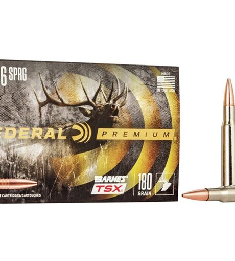 Federal Premium 30-06 Springfield Ammo 180 Grain Barnes Triple-Shock X Solid Hollow Point Lead Free Box of 20