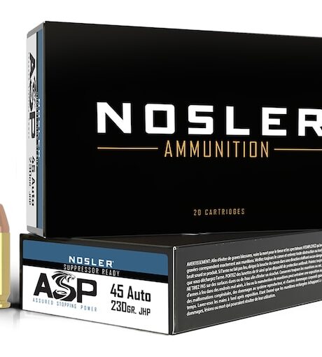 Nosler ASP 45 ACP Ammo 230 Grain Jacketed Hollow Point