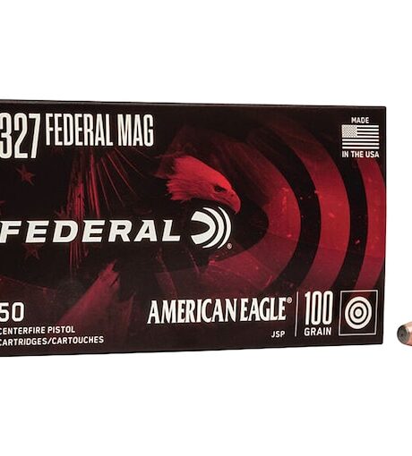 Federal American Eagle 327 Federal Magnum Ammo 100 Grain Jacketed Soft Point Box of 50