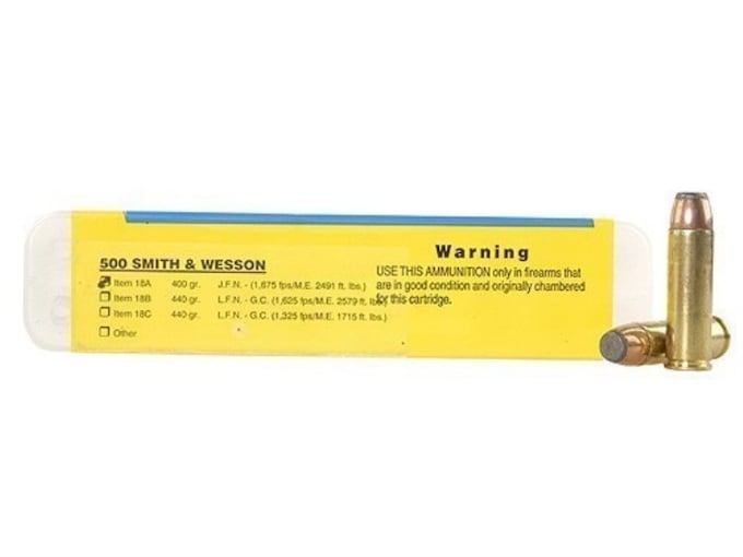 Buffalo Bore 500 S&W Magnum Ammo 400 Grain Jacketed Flat Nose Box of 20