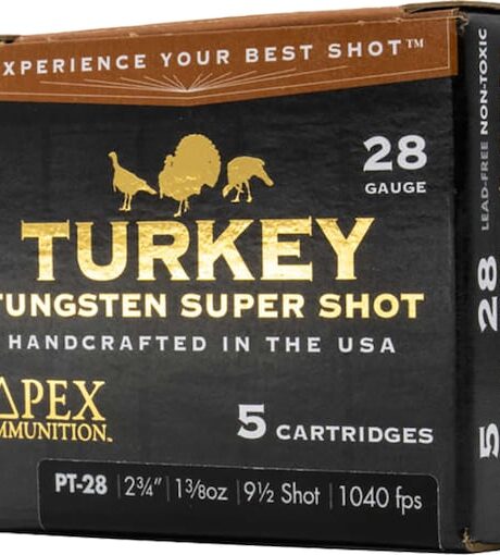 Apex Ammunition Turkey TSS 28 Gauge Ammo 2-3/4" #9 Tungsten Shot 1-3/8 oz Box of 5