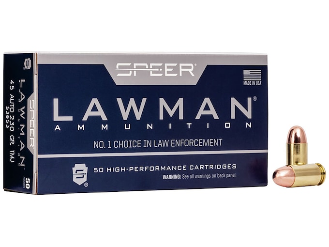 Speer Lawman 45 ACP Ammo 230 Grain Full Metal Jacket