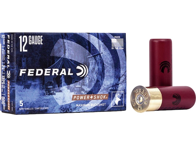 Federal Power-Shok 12 Gauge Buckshot Ammo 2-3/4"