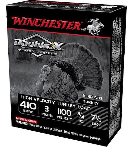 Winchester Double X Diamond Grade Turkey 410 Ammo 3" #7-1/2 Copper Plated Lead Shot 3/4 oz Box of 10
