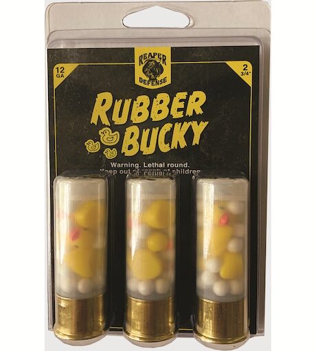 Reaper Defense Rubber Bucky 12 Gauge Ammo 2-3/4" Plastic Shot and Ducks 3PK