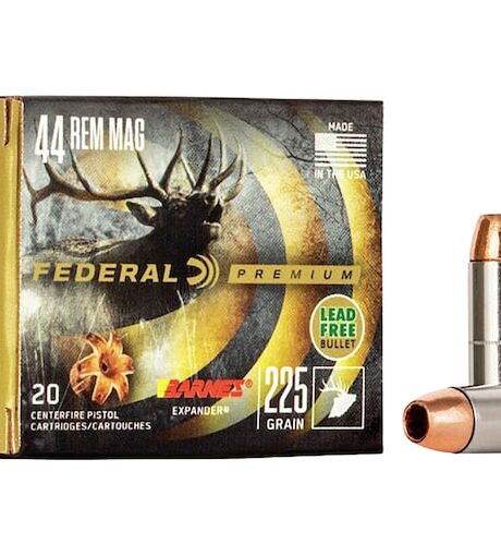 Federal Premium 44 Remington Magnum Ammo 225 Grain Barnes XPB Solid Hollow Point Lead Free