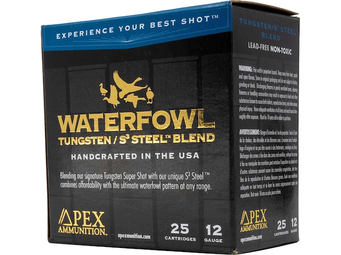 Apex Ammunition Waterfowl TSS/S3 Steel Blend 12 Gauge Steel and Tungsten Ammo