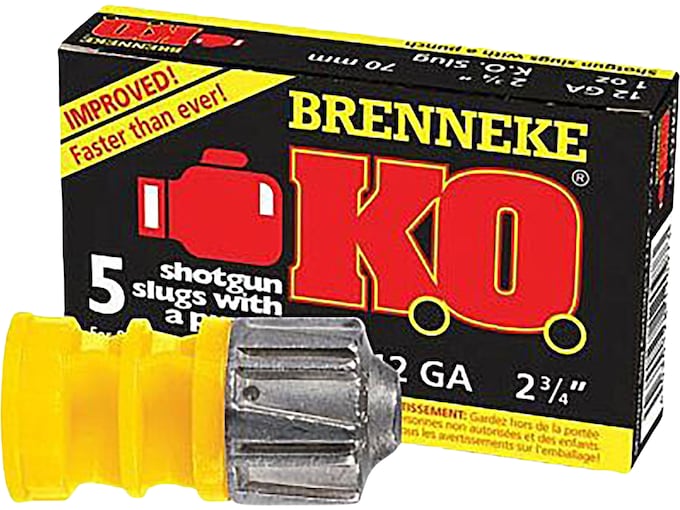 Brenneke K.O. 12 Gauge Rifled Slug 2-3/4" 1oz Box of 5