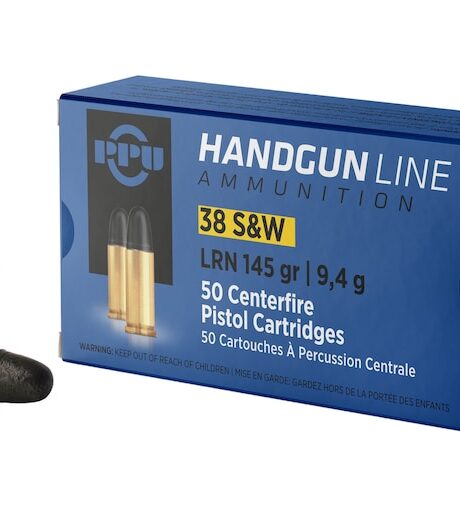 PPU 38 S&W Ammo 145 Grain Round Nose Box of 50