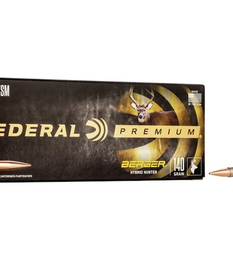 Federal Premium 270 Winchester Short Magnum (WSM) Ammo 140 Grain Berger Hybrid Hunter Jacketed Hollow Point Box of 20