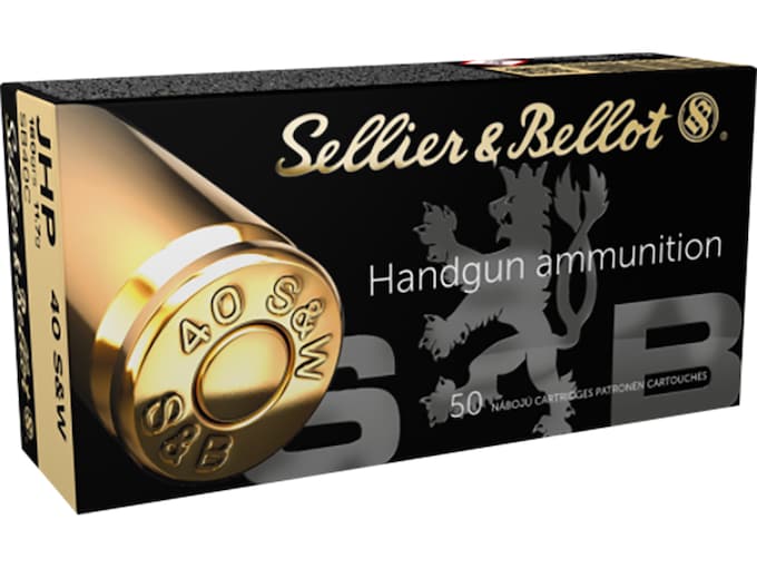 Sellier & Bellot 40 S&W Ammo 180 Grain Jacketed Hollow Point