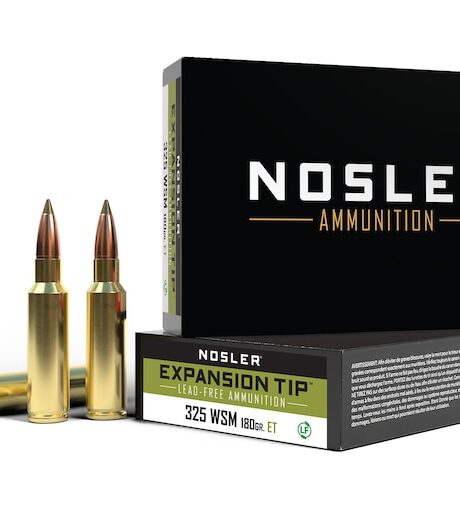 Nosler E-Tip 325 Winchester Short Magnum (WSM) Ammo 180 Grain Nosler Expansion Tip (E-Tip) Polymer Tip Lead Free Box of 20