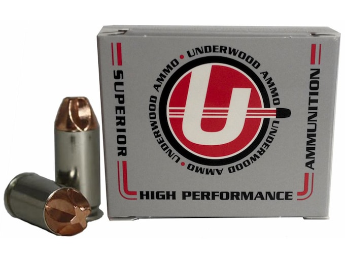 Underwood Xtreme Defender 40 S&W Ammo 100 Grain Lehigh Xtreme Defense Fluted Lead Free Box of 20