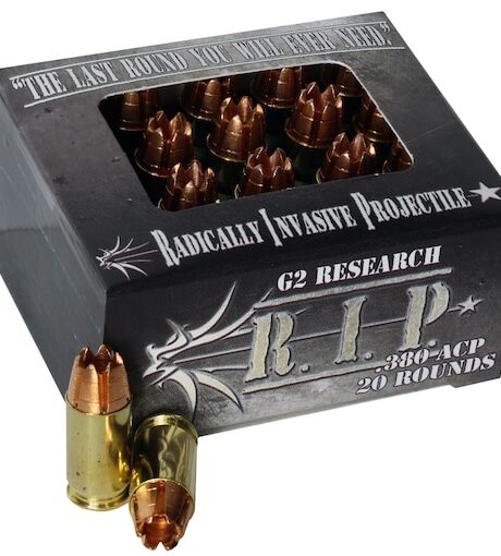 G2 Research R.I.P. 380 ACP Ammo 62 Grain G2 R.I.P. Fragmenting Hollow Point Lead Free Box of 20