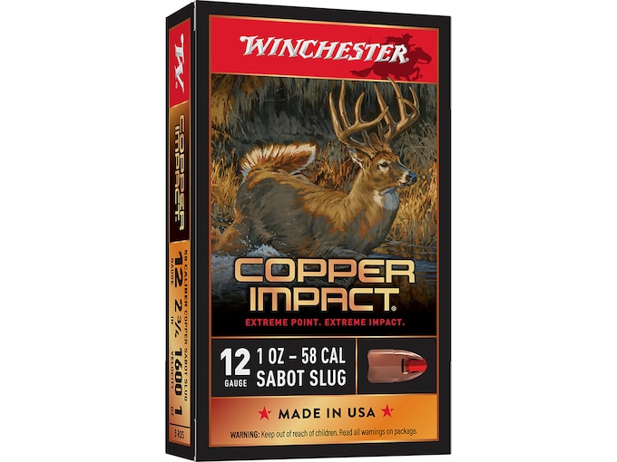 Winchester Deer Season XP Copper Impact 12 Gauge Polymer Tip Sabot Slug 2-3/4" 1oz