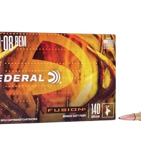 Federal Fusion 7mm-08 Remington Ammo 140 Grain Bonded Round Nose Box of 20