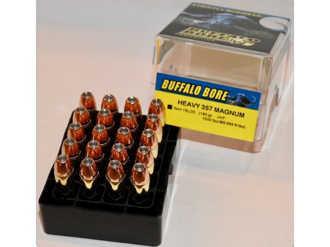 Buffalo Bore 357 Magnum Ammo 180 Grain Hornady XTP Jacketed Hollow Point Box of 20