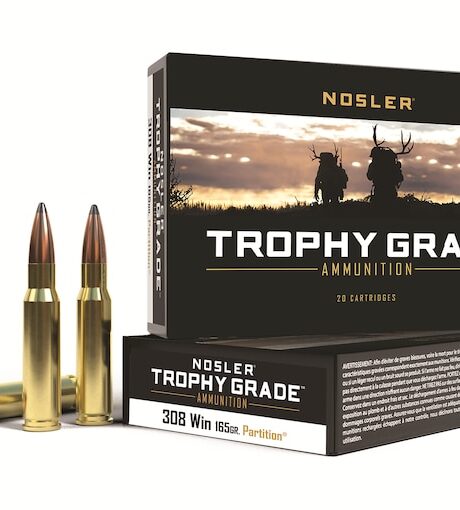 Nosler Trophy Grade 308 Winchester Ammo 165 Grain Nosler Partition Jacketed Soft Point Box of 20