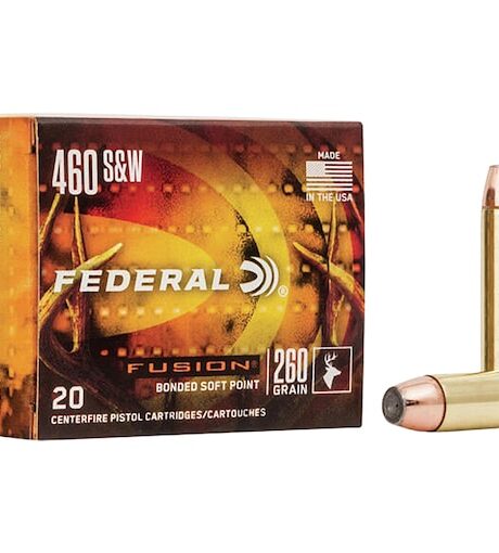 Federal Fusion 460 S&W Magnum Ammo 260 Grain Jacketed Hollow Point Box of 20