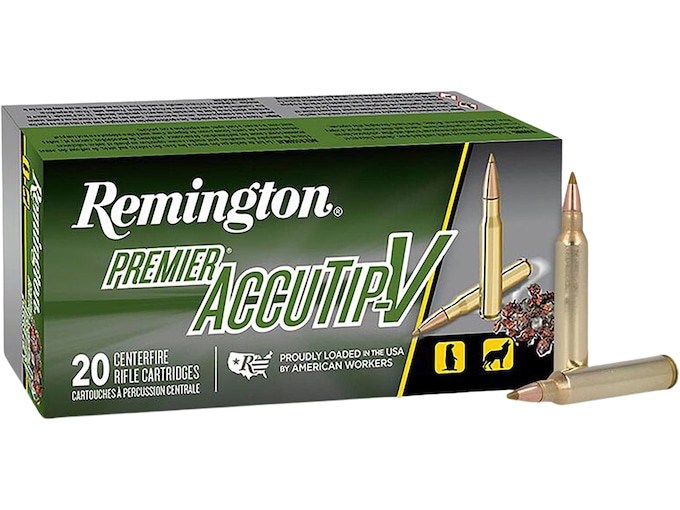 Remington Premier Varmint 204 Ruger Ammo 40 Grain Remington AccuTip Polymer Tip