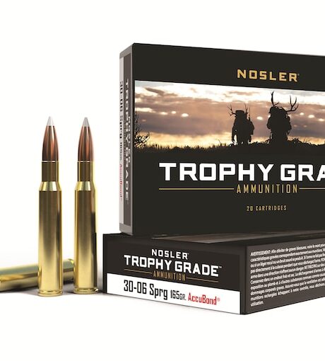 Nosler Trophy Grade 30-06 Springfield Ammo 165 Grain Nosler AccuBond Bonded Polymer Tip Box of 20