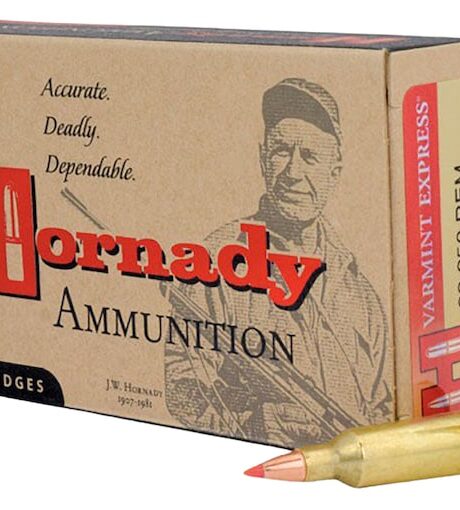 Hornady Varmint Express 22-250 Remington Ammo 55 Grain Hornady V-Max Polymer Tip Box of 20