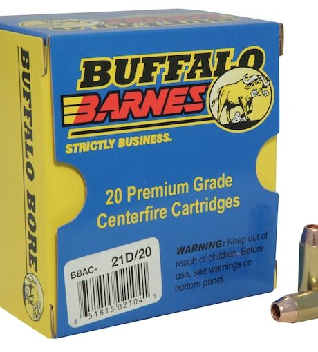 Buffalo Bore 10mm Auto Ammo 155 Grain Barnes TAC-XP Solid Hollow Point Lead Free Box of 20