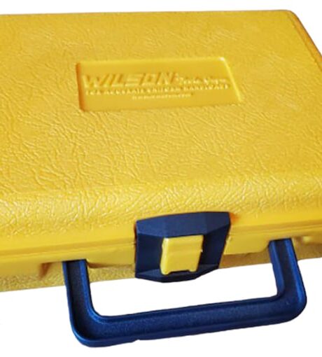 L.E. Wilson Case Trimmer Kit Storage Box Plastic Yellow