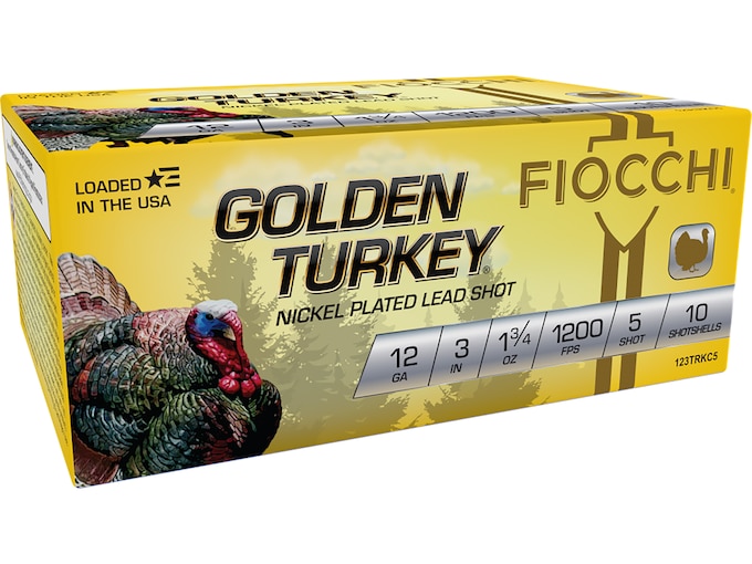 Fiocchi Golden Turkey 12 Gauge Nickel Plated Lead Ammo