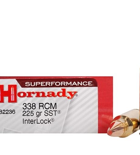Hornady Superformance 338 Ruger Compact Magnum Ammo 225 Grain Hornady SST (Super Shock Tip) Polymer Tip Box of 20
