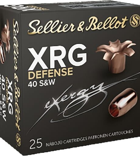 Sellier & Bellot XRG Defense 40 S&W Ammo 130 Grain Solid Hollow Point Lead Free Box of 25
