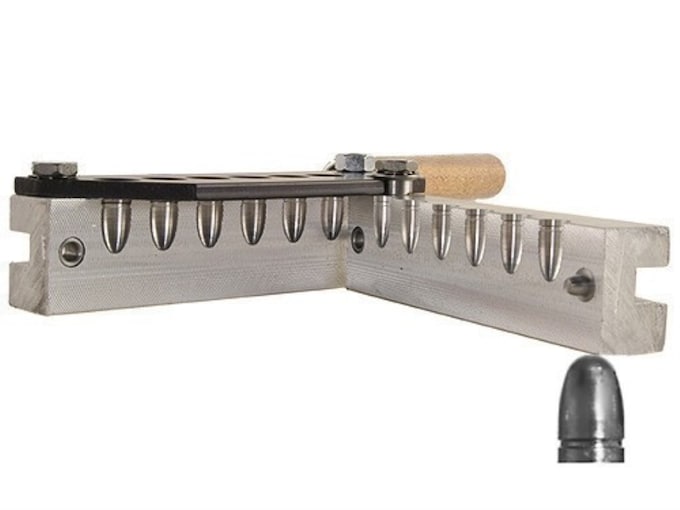 Lee 6 Cavity Bullet Mold 356-125-2R 9mm Luger, 38 Super, 380 ACP (356 Diameter) 125 Grain 2 Ogive Radius